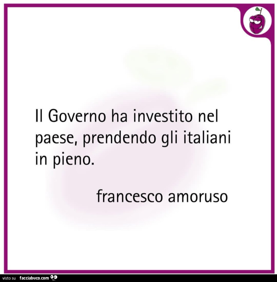 Il governo ha investito nel paese, prendendo gli italiani in pieno
