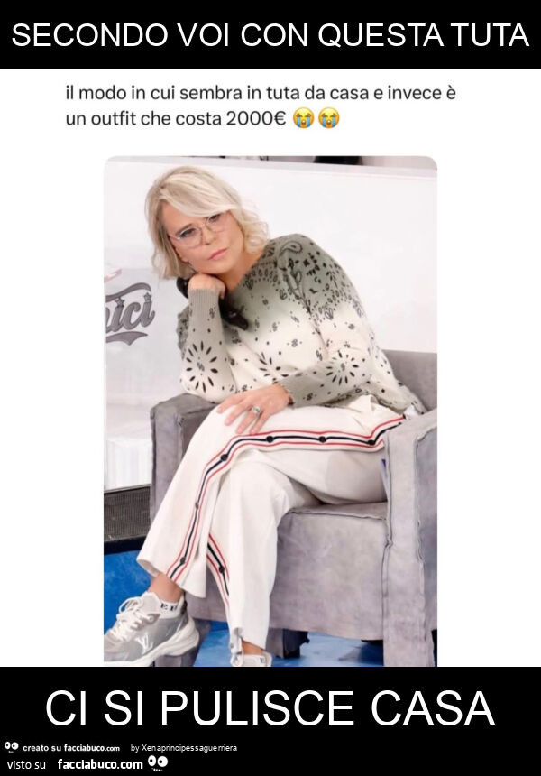 Secondo voi con questa tuta ci si pulisce casa