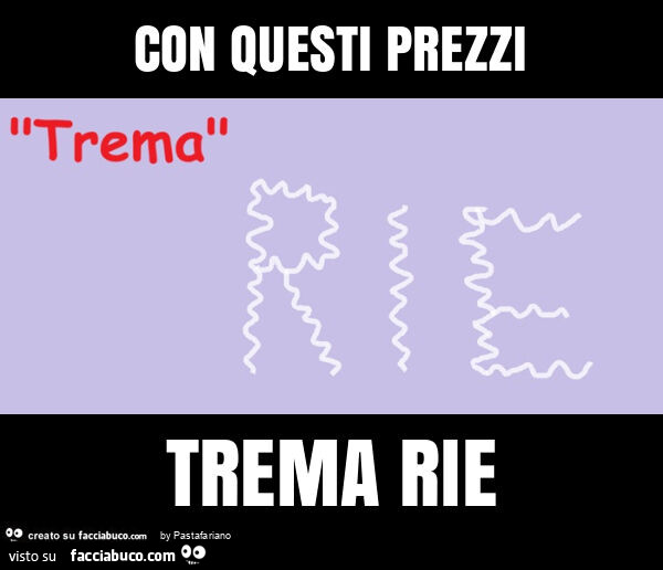 Con questi prezzi trema rie