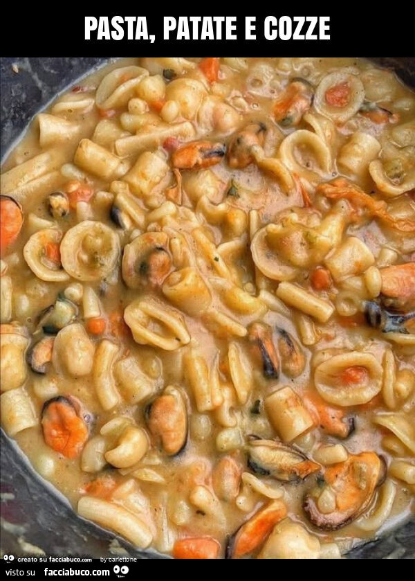 Pasta, patate e cozze