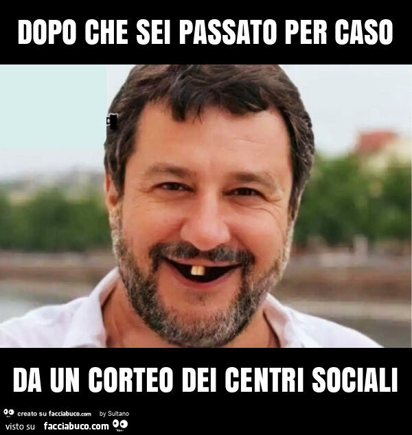 Dopo che sei passato per caso da un corteo dei centri sociali