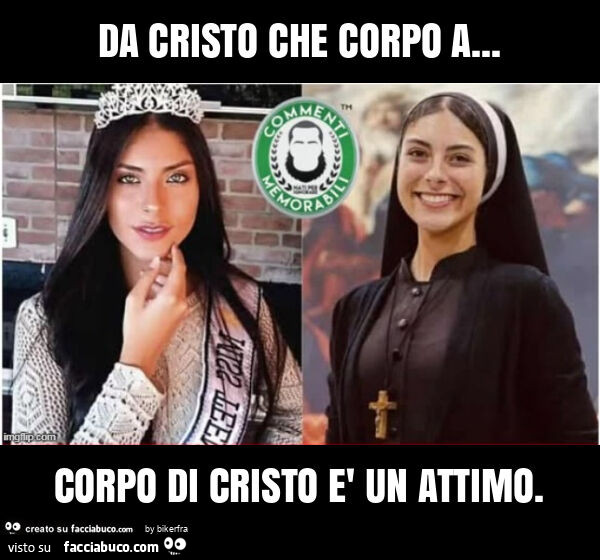 Da cristo che corpo a… corpo di cristo è un attimo