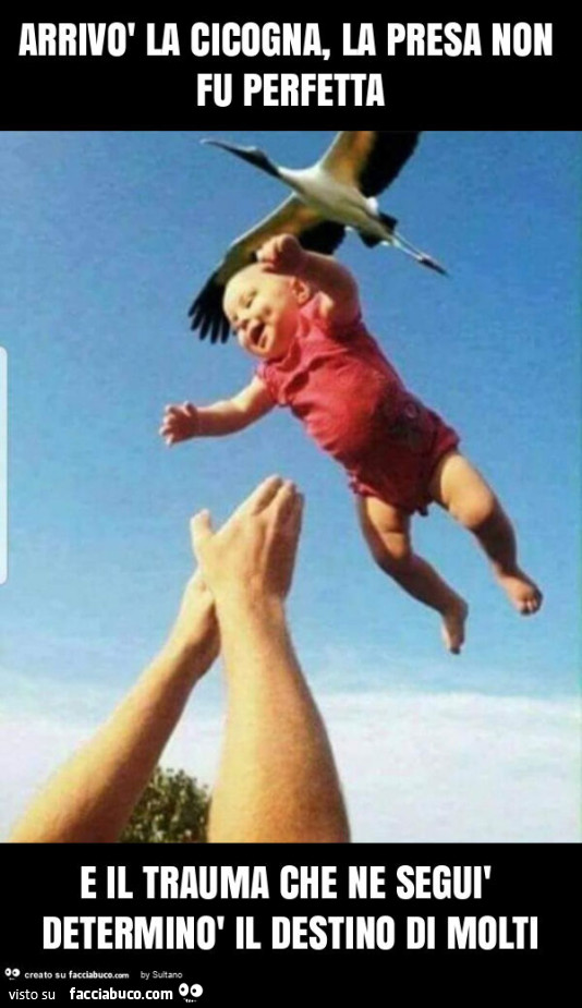 Arrivò la cicogna, la presa non fu perfetta e il trauma che ne seguì determinò il destino di molti