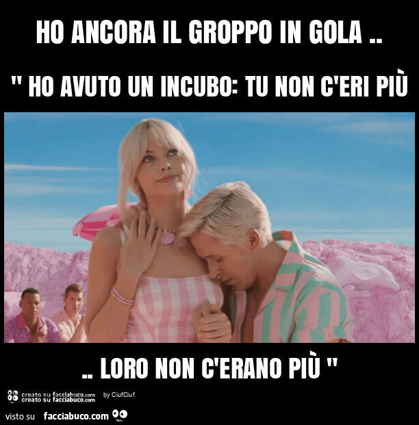 Ho ancora il groppo in gola