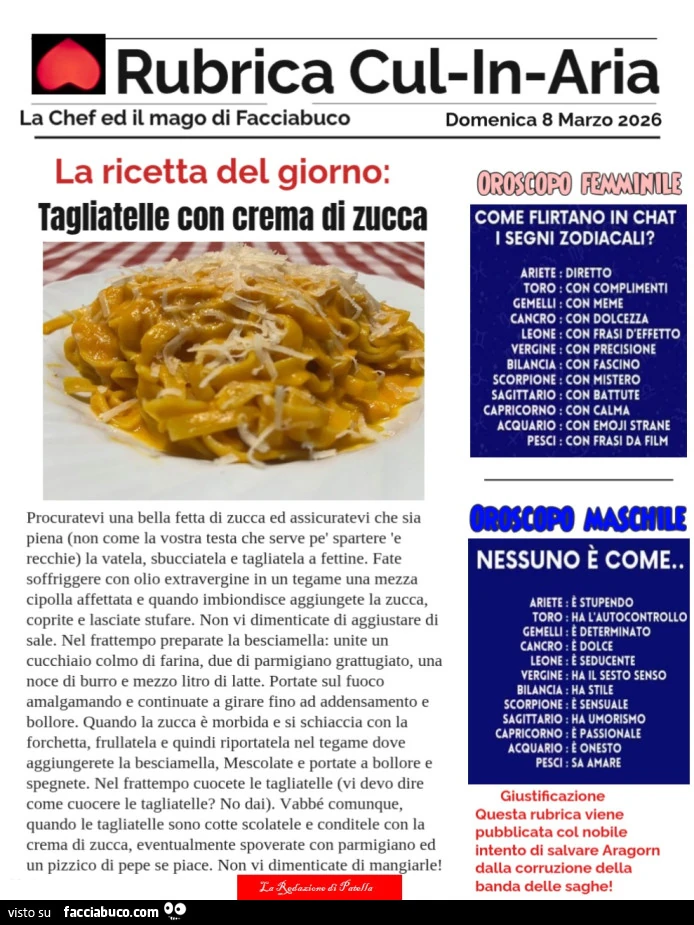 Rubrica cul-in-aria