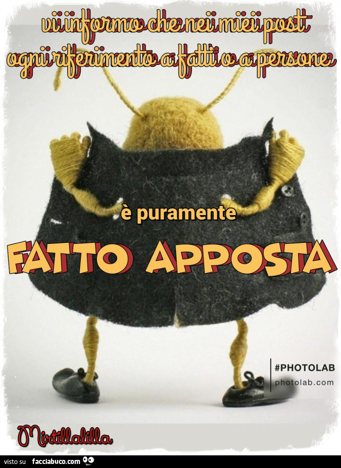 È fatto apposta