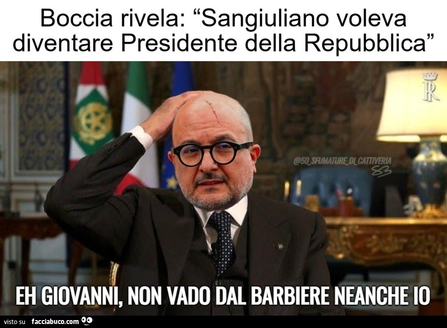 Eh Giovanni, non vado dal barbiere neanche io