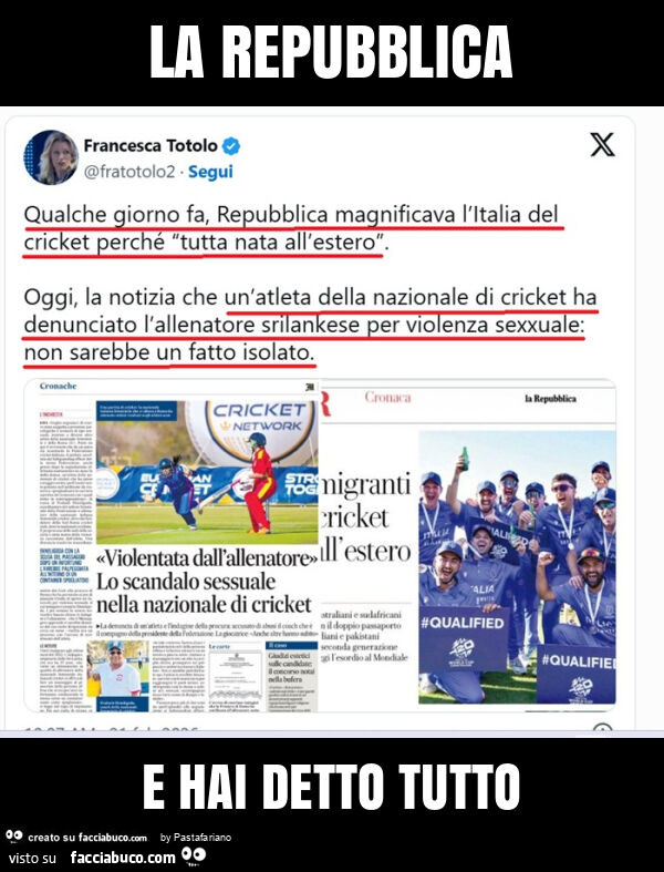 La repubblica e hai detto tutto