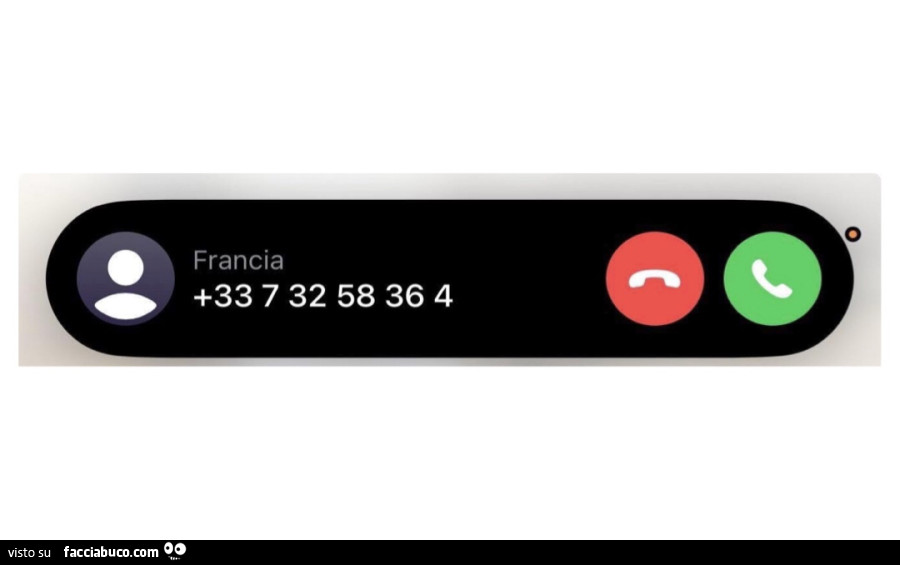 Chiamata dalla Francia
