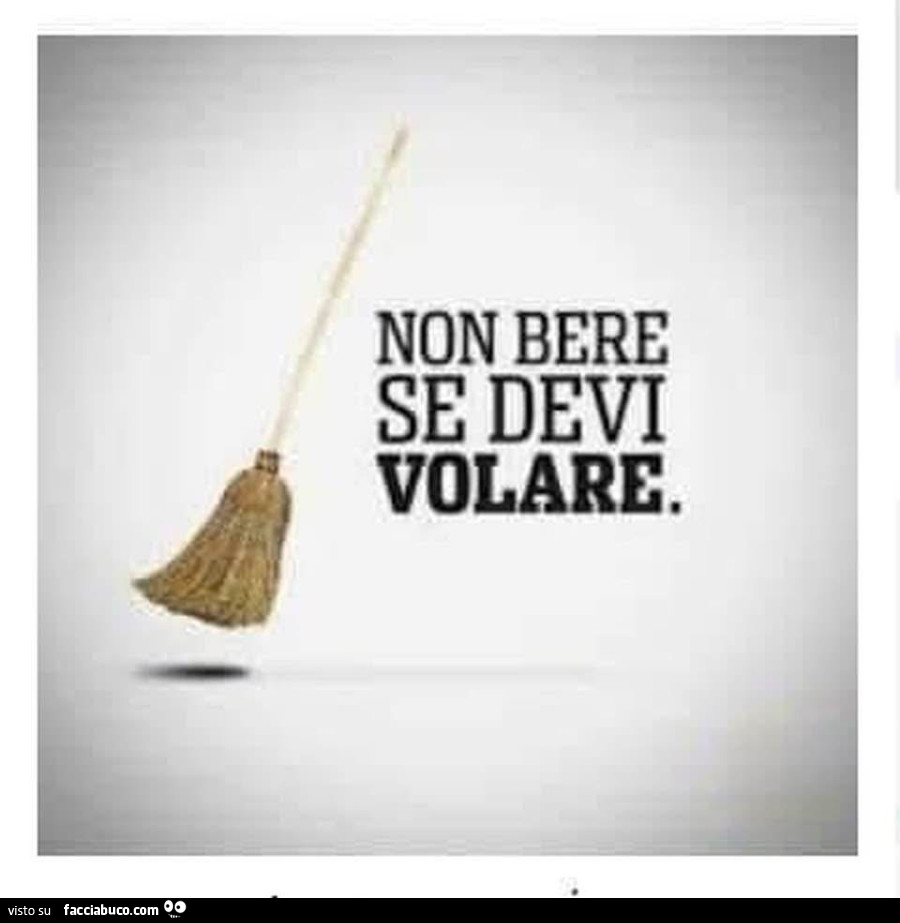 Non bere se devi volare