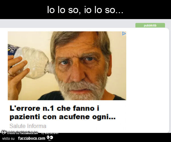 Io lo so, io lo so