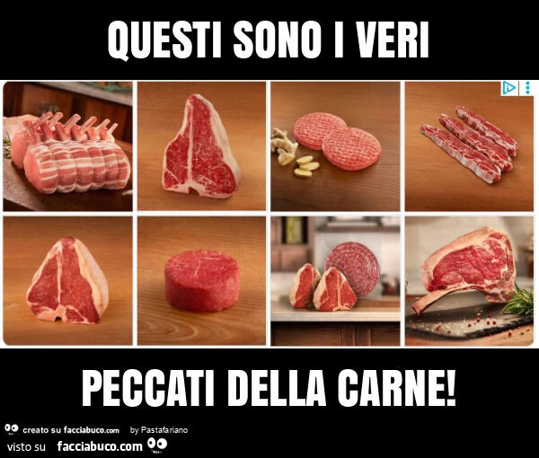Questi sono i veri peccati della carne