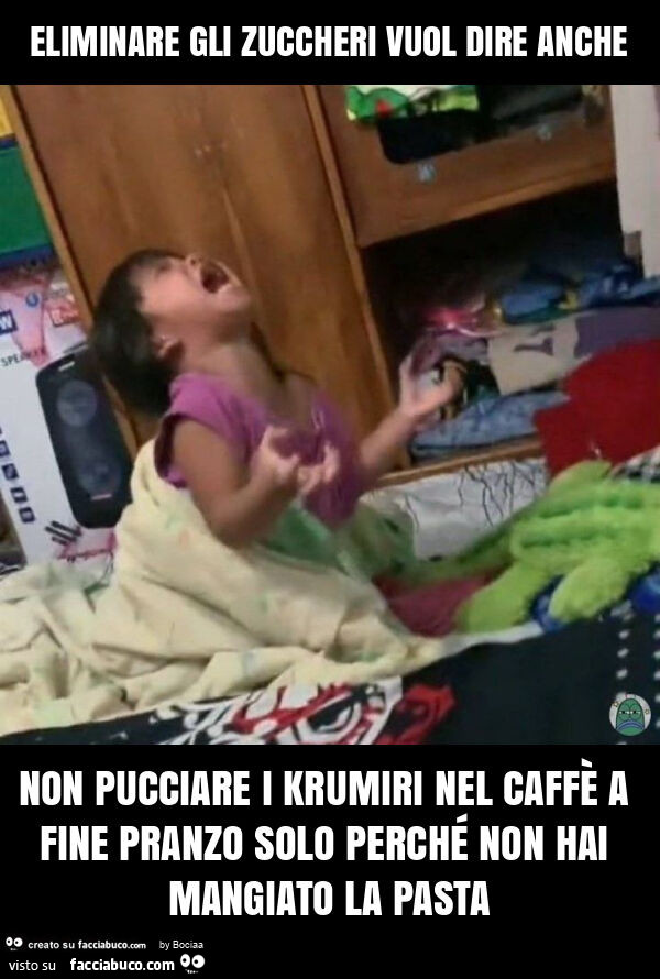 Eliminare gli zuccheri vuol dire anche non pucciare i krumiri nel caffè a fine pranzo solo perché non hai mangiato la pasta
