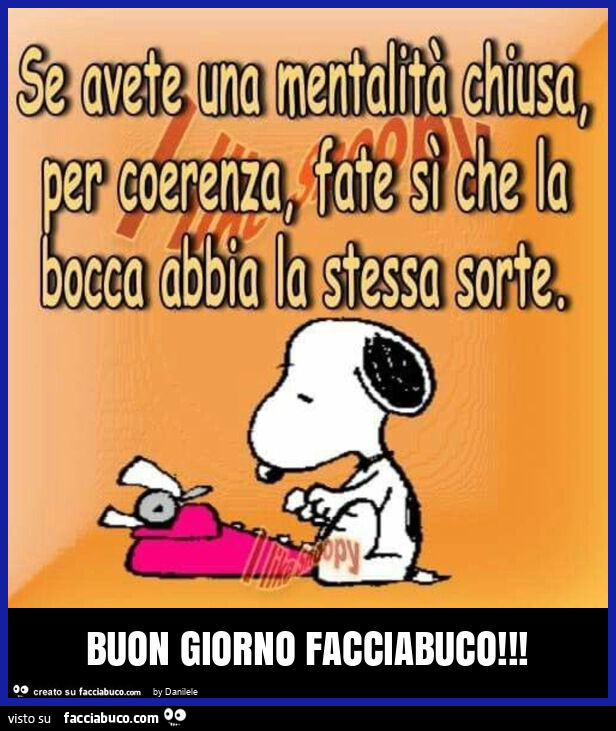 Buon giorno facciabuco