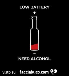 Low battery need alcohol