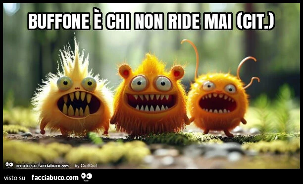 Buffone è chi non ride mai (cit. )