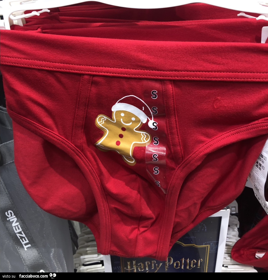 Mutande rosse omino biscottino