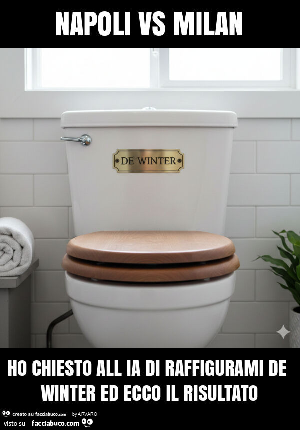 Napoli vs milan ho chiesto all ia di raffigurami de winter ed ecco il risultato