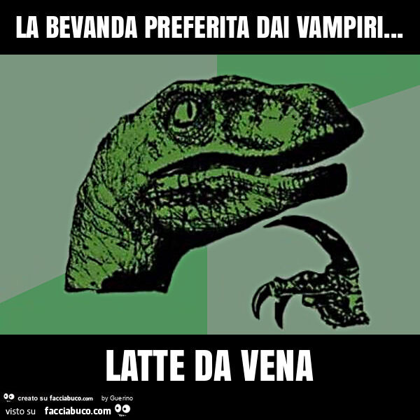 La bevanda preferita dai vampiri… latte da vena