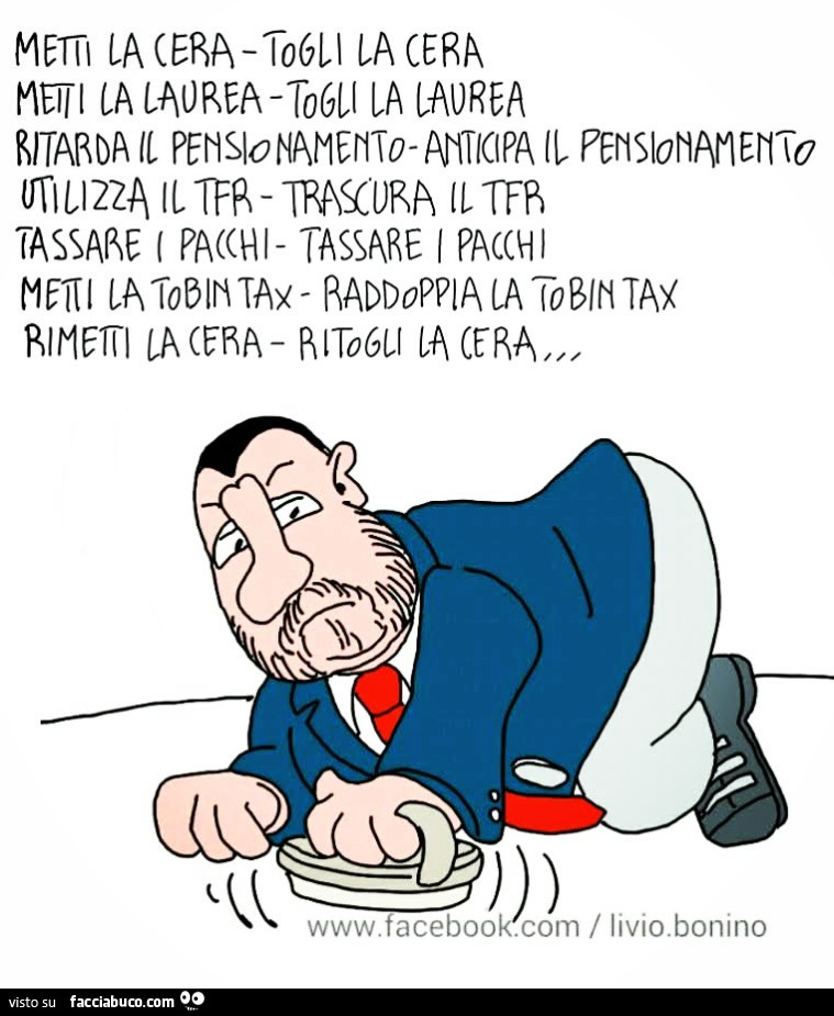 Metti la cera togli la cera. Metti la laurea togli la laurea