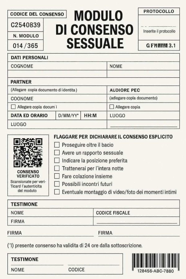 Modulo di consenso sessuale