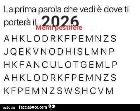 La prima parola che vedi è dove ti porterà il 2026