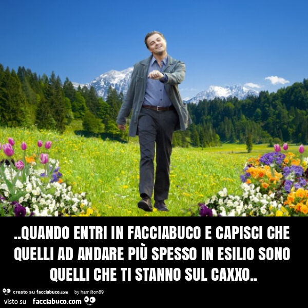 Quando entri in facciabuco e capisci che quelli ad andare più spesso in esilio sono quelli che ti stanno sul caxxo