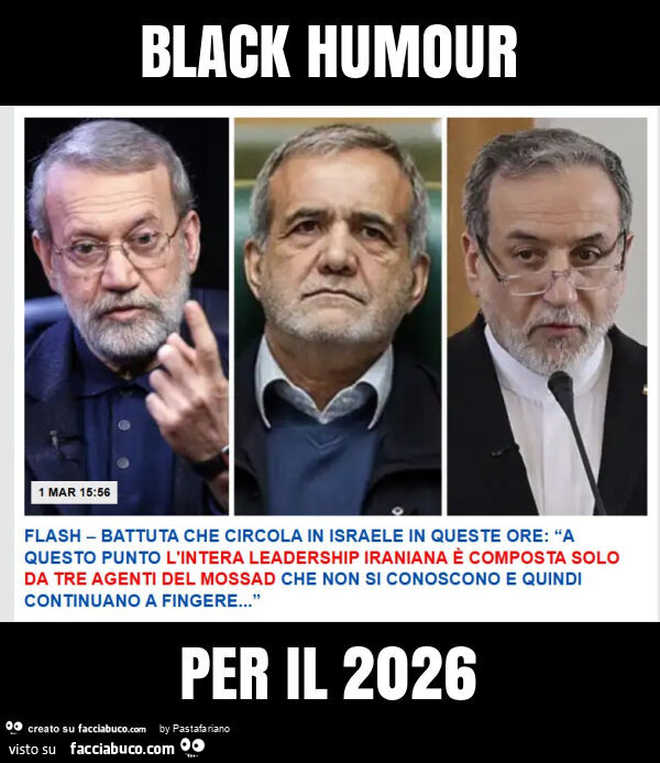 Black humour per il 2026