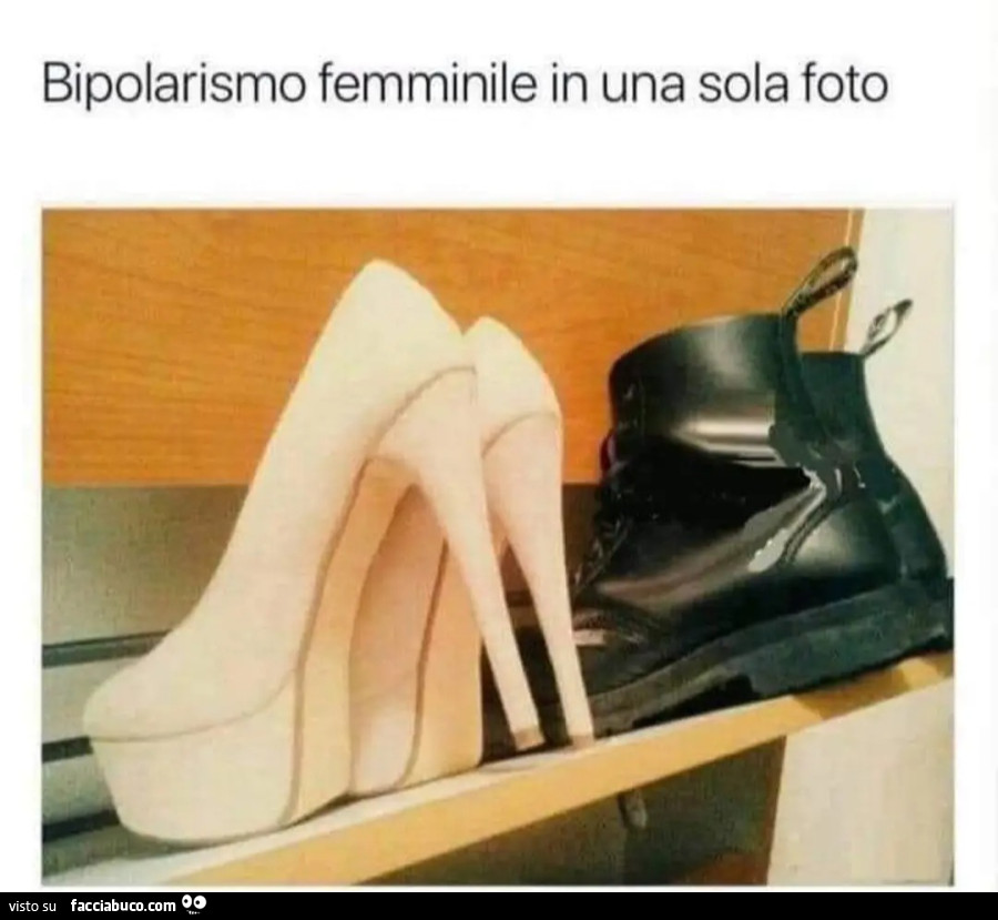 Bipolarismo femminile in una sola foto