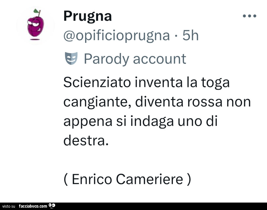 Scienziato inventa la toga cangiante, diventa rossa non appena si indaga uno di destra