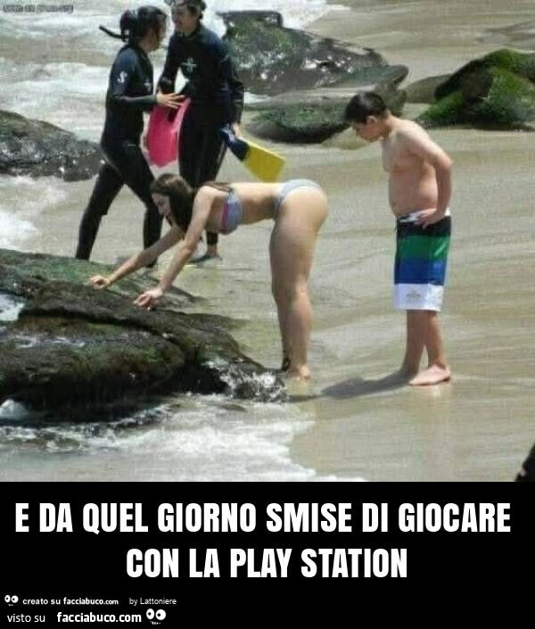 E da quel giorno smise di giocare con la play station