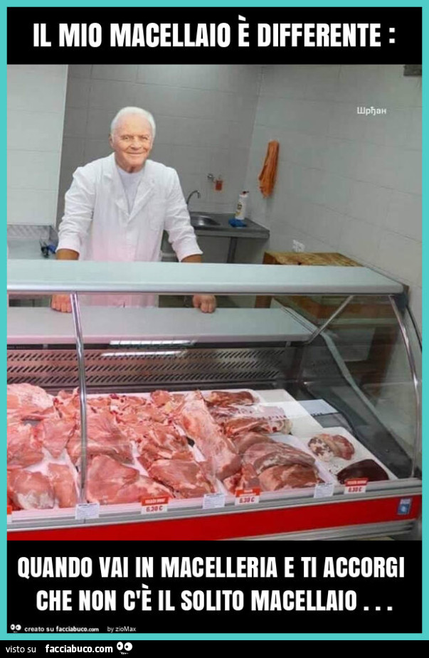 Il mio macellaio è differente: quando vai in macelleria e ti accorgi che non c'è il solito macellaio