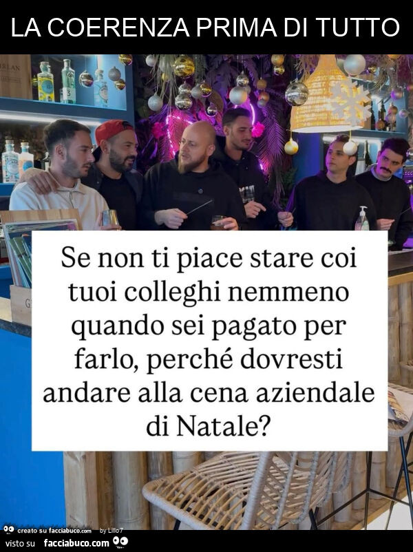 La coerenza prima di tutto