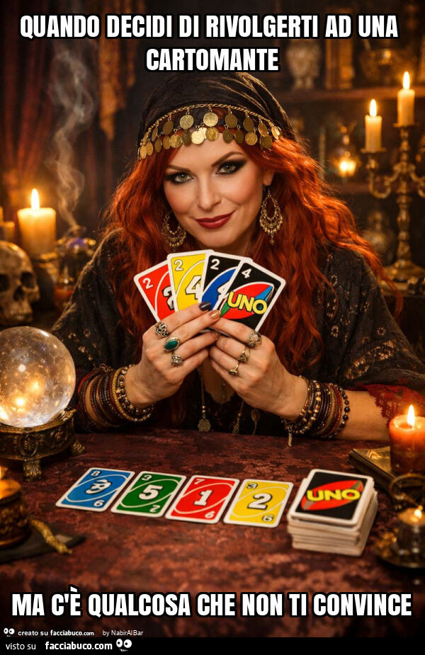 Quando decidi di rivolgerti ad una cartomante ma c'è qualcosa che non ti convince