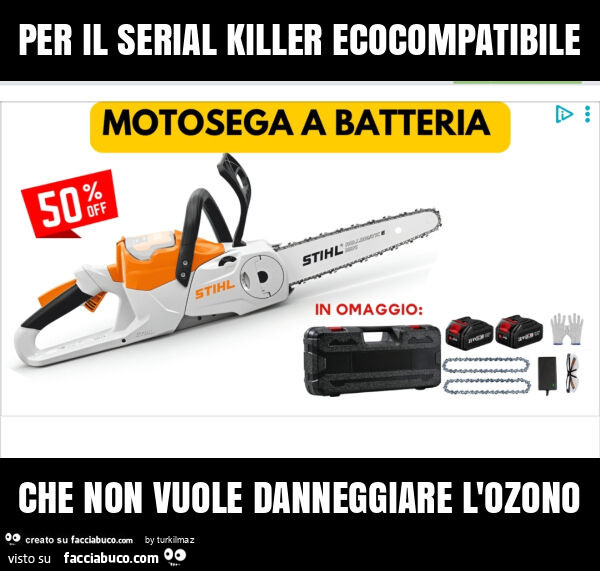 Per il serial killer ecocompatibile che non vuole danneggiare l'ozono
