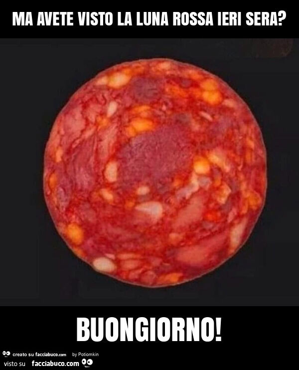 Ma avete visto la luna rossa ieri sera? Buongiorno