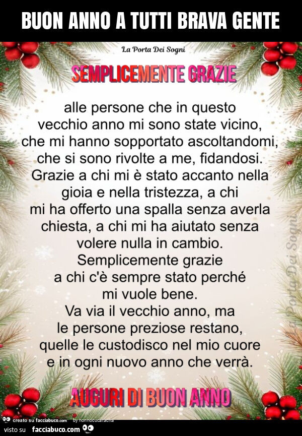 Buon anno a tutti brava gente
