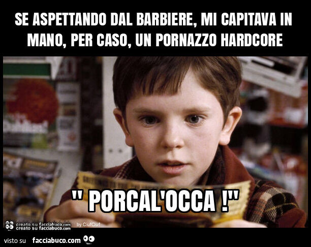 Se aspettando dal barbiere, mi capitava in mano, per caso, un pornazzo hardcore