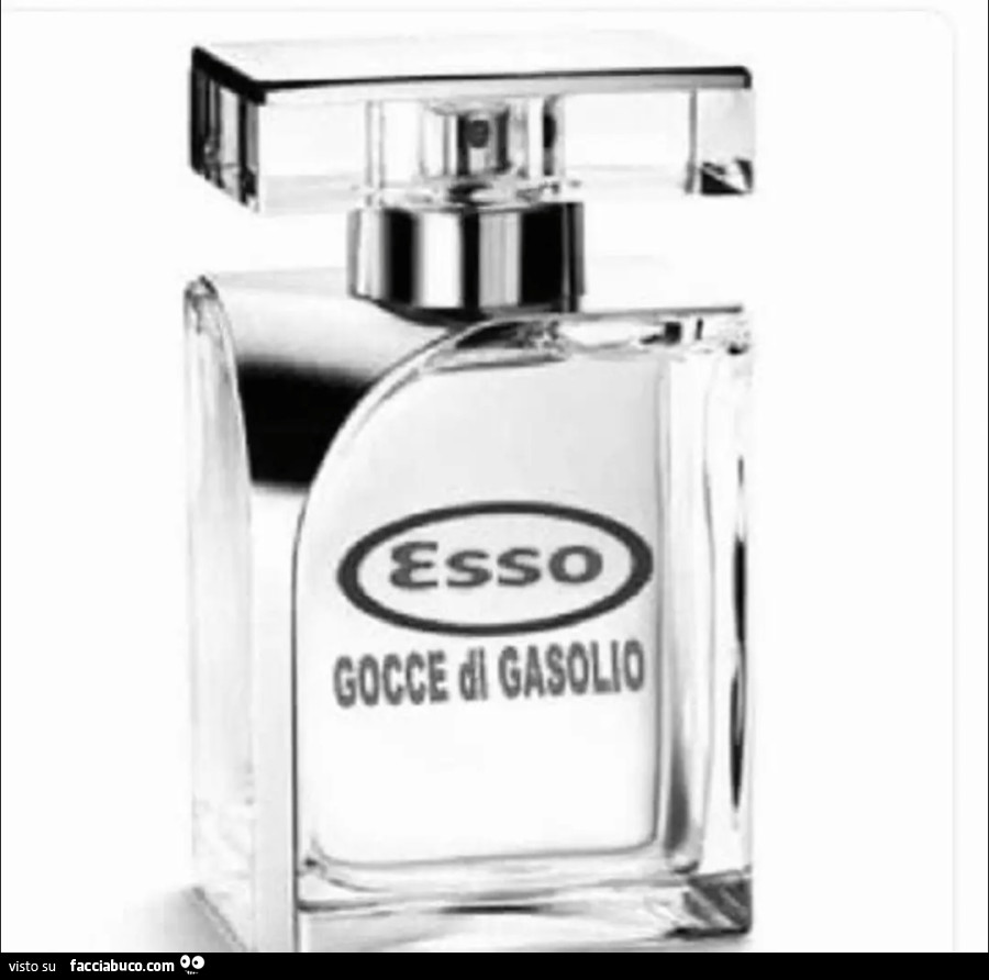 Profumo esso gocce di gasolio