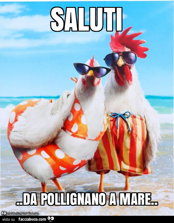Saluti. Da pollignano a mare