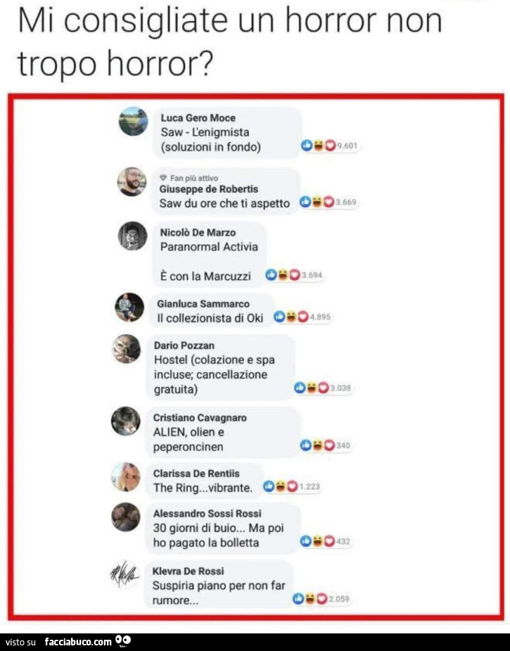 Mi consigliate un horror non tropo horror? Saw l'enigmista soluzioni in fondo