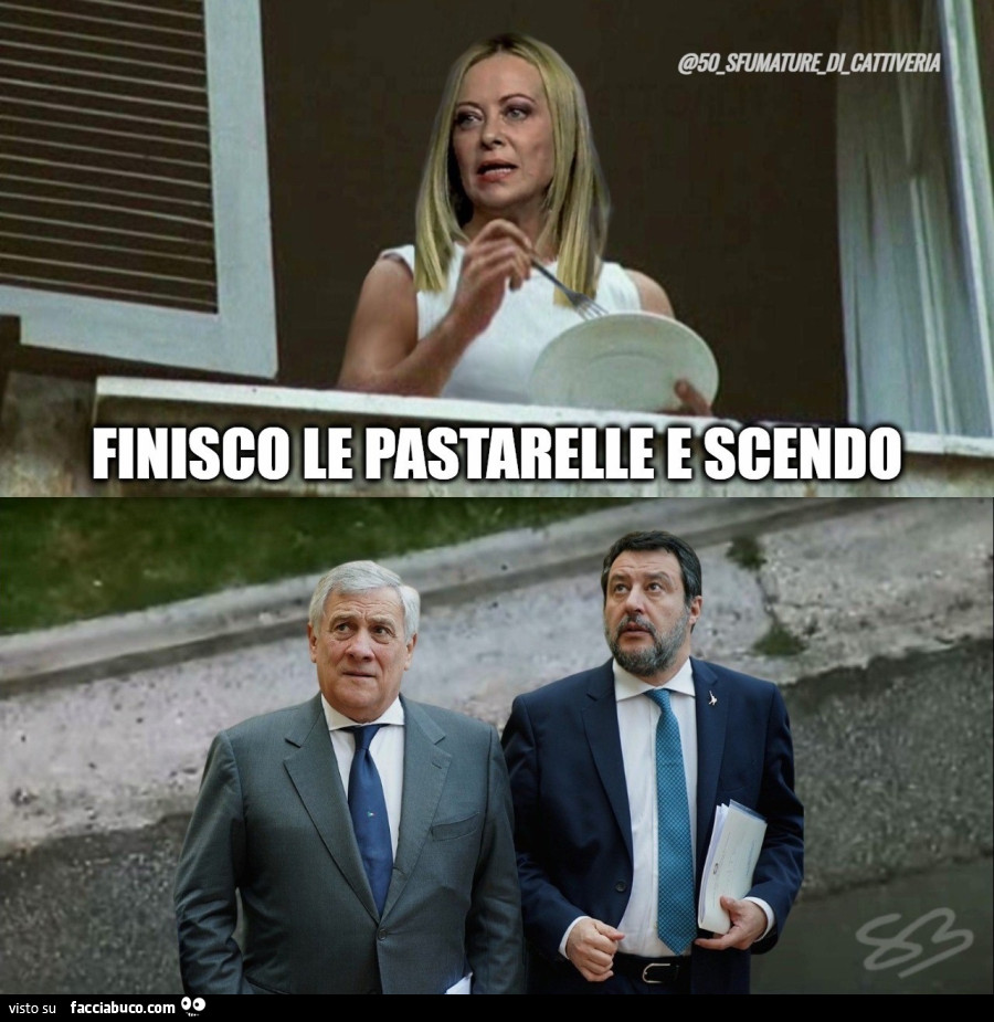 Finisco le pastarelle e scendo