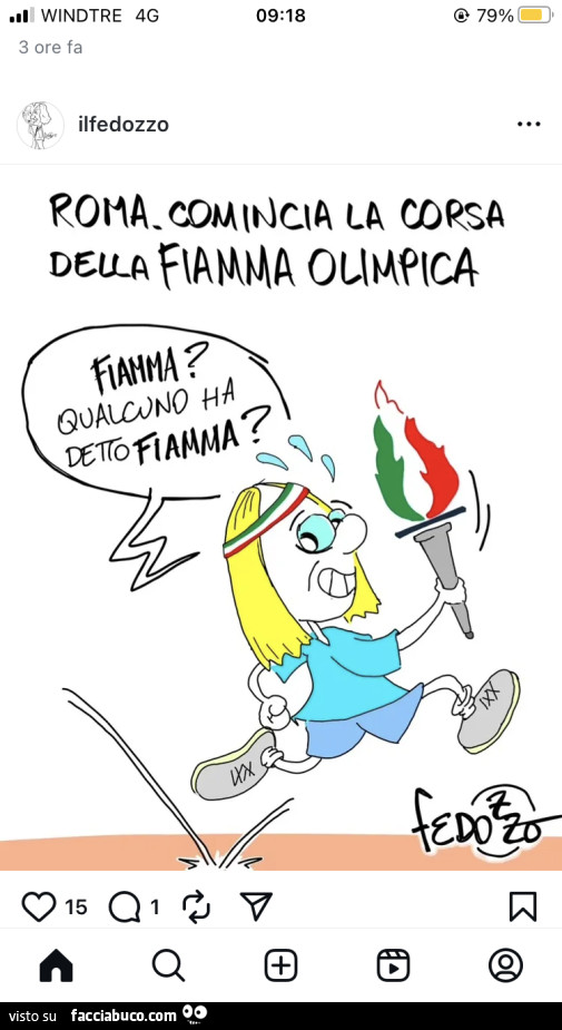 Roma. Comincia la corsa della fiamma olimpica. Fiamma? Qualcuno ha detto fiamma?