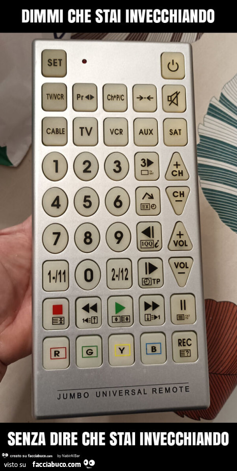 Dimmi che stai invecchiando senza dire che stai invecchiando