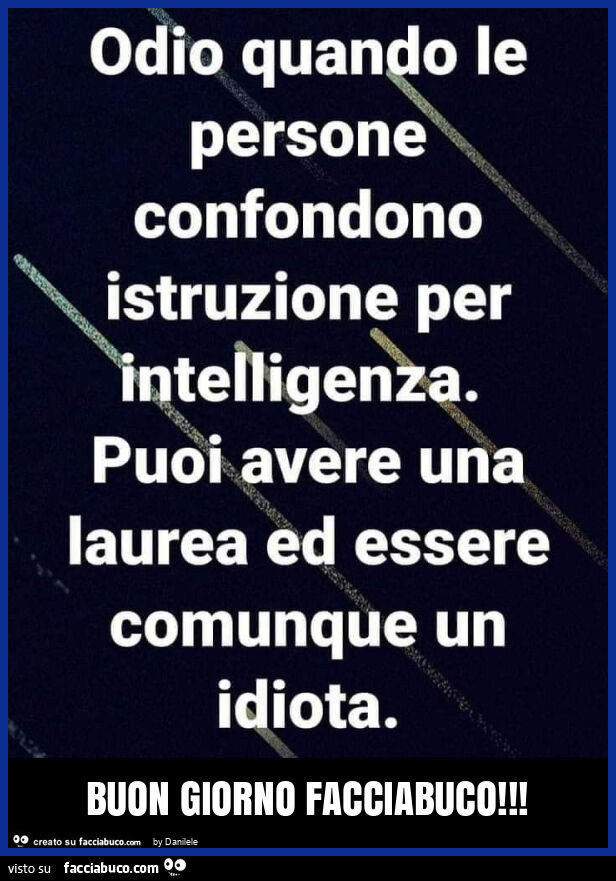 Buon giorno facciabuco