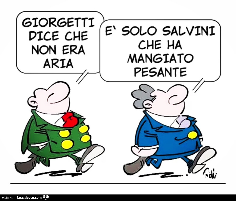 Giorgetti dice che non era aria. È Solo Salvini che ha mangiato pesante