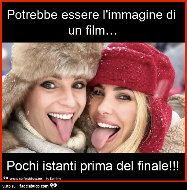 Potrebbe essere l'immagine di un film&hellip; pochi istanti prima del finale