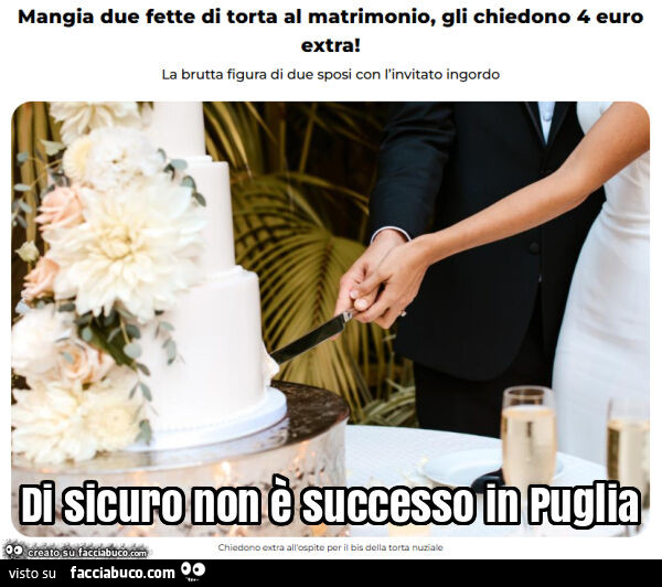 Di sicuro non รจ successo in puglia