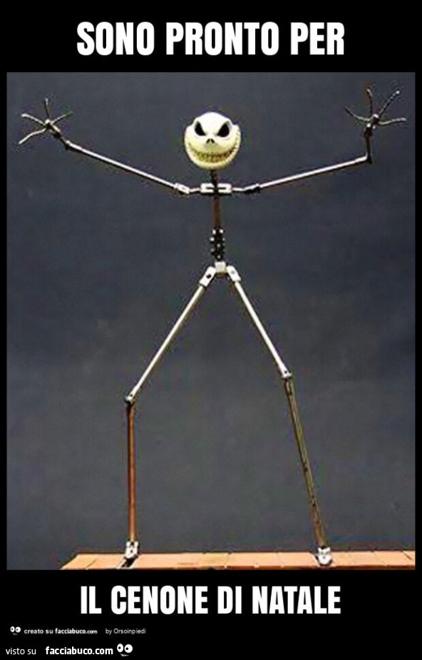 Sono pronto per il cenone di natale