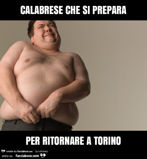 Calabrese che si prepara per ritornare a torino